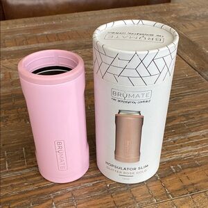 TWO BrüMate Hopsulator Slims in Pink (used twice) & Rose Gold (NWT/never opened)